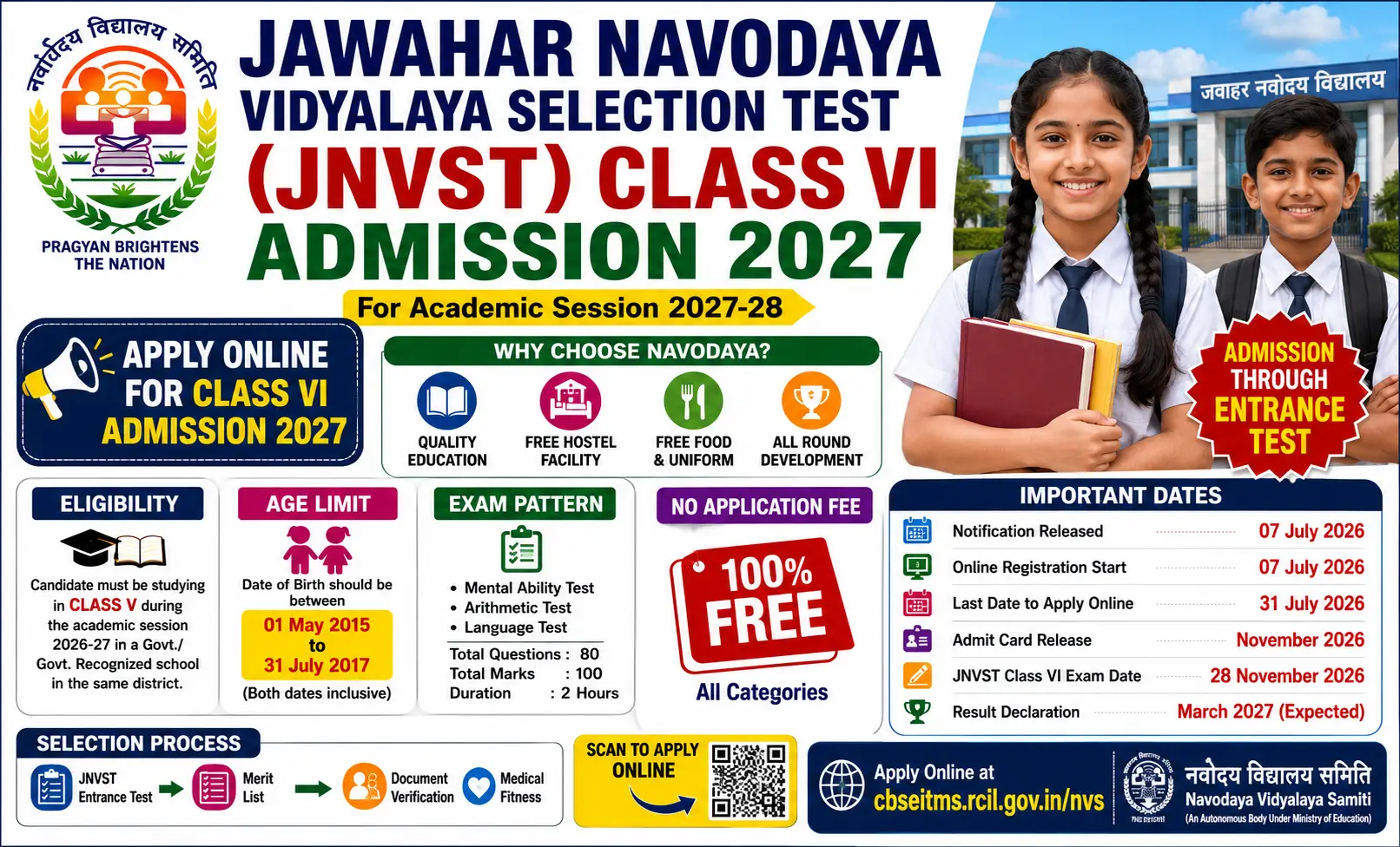 jnvst class 6 admission 2027